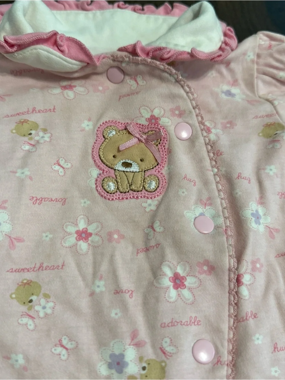 Baby girl vintage 90’s okie dokie sleeper